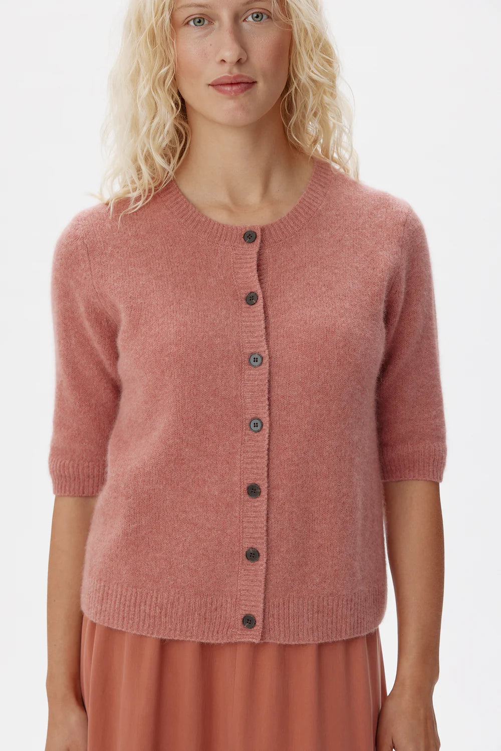ODA CARDIGAN - Rosewood Pink Melange