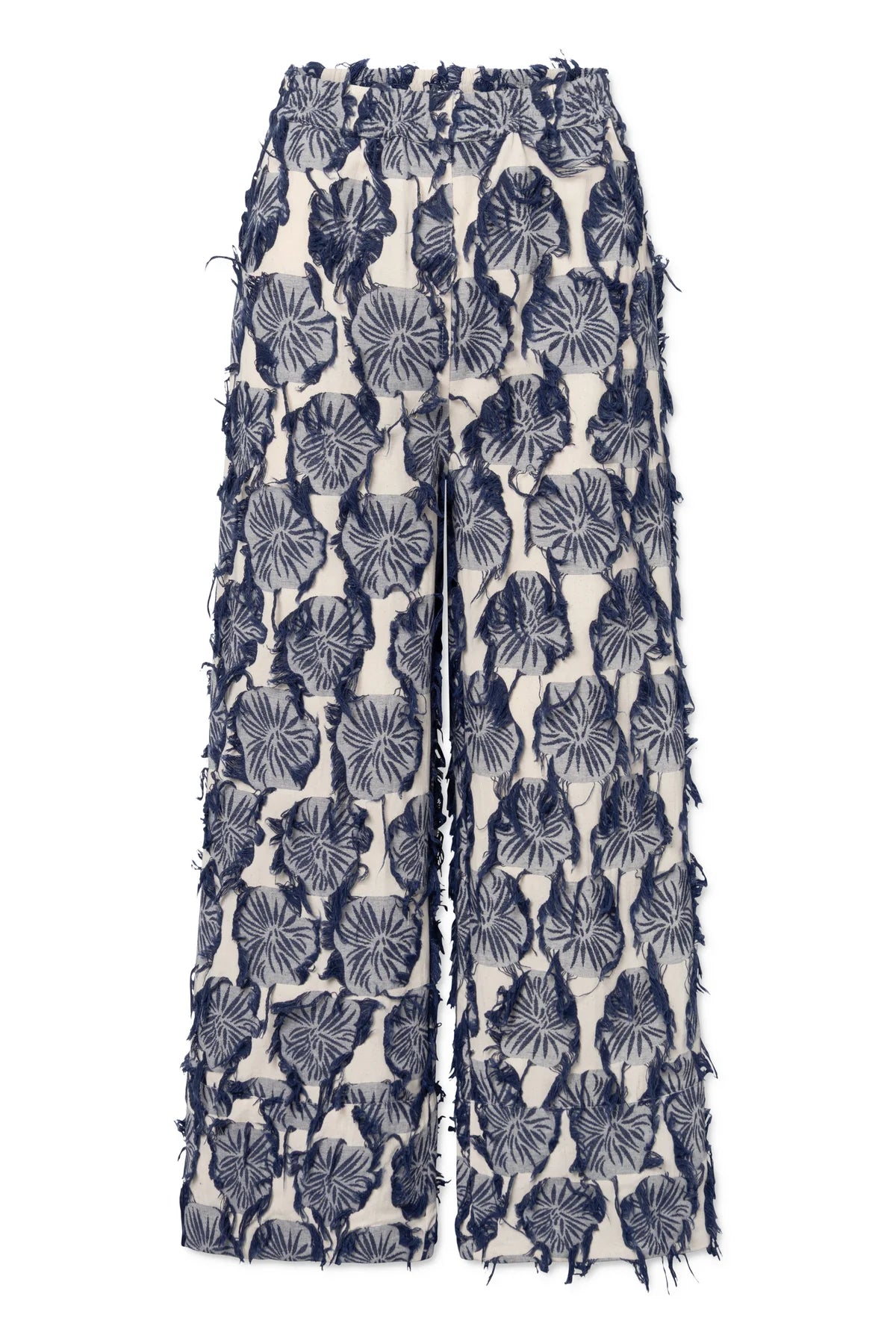 Bukser Page Fil Coupe Flower - Navy/Sand