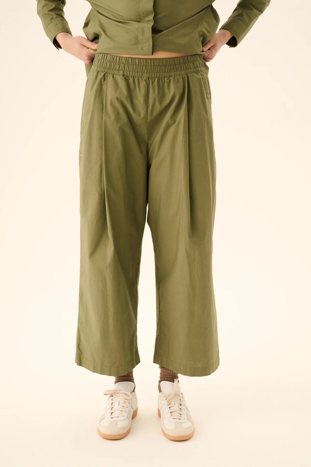 Bukser - Pia GMTD Poplin - Moss Green