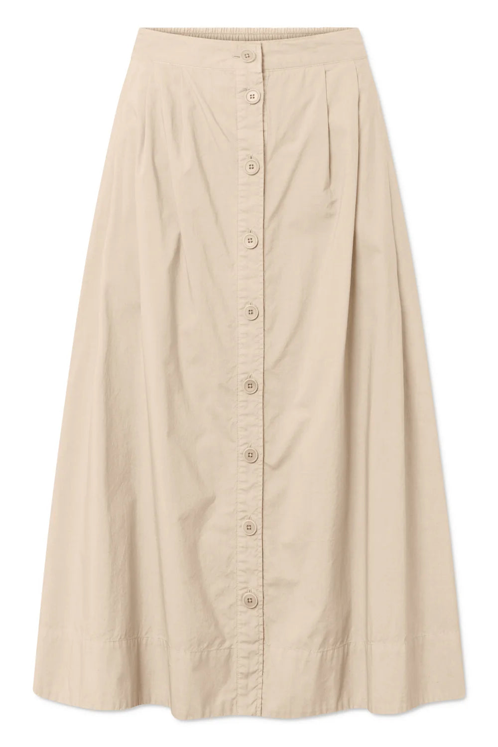 Nederdel - Pippa GARMENT DYED POPLIN - BEIGE