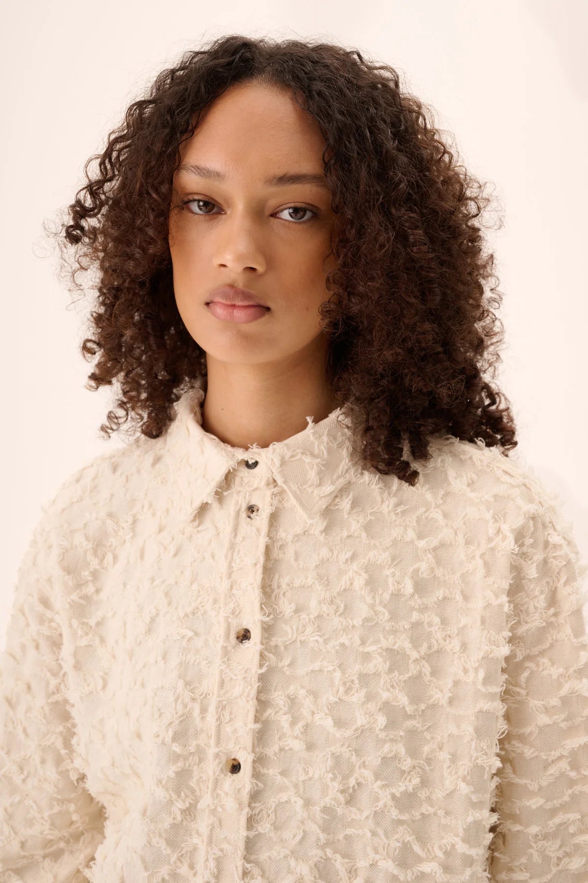 Skjorte - Seke Twill Fil De Coupe /Raw White