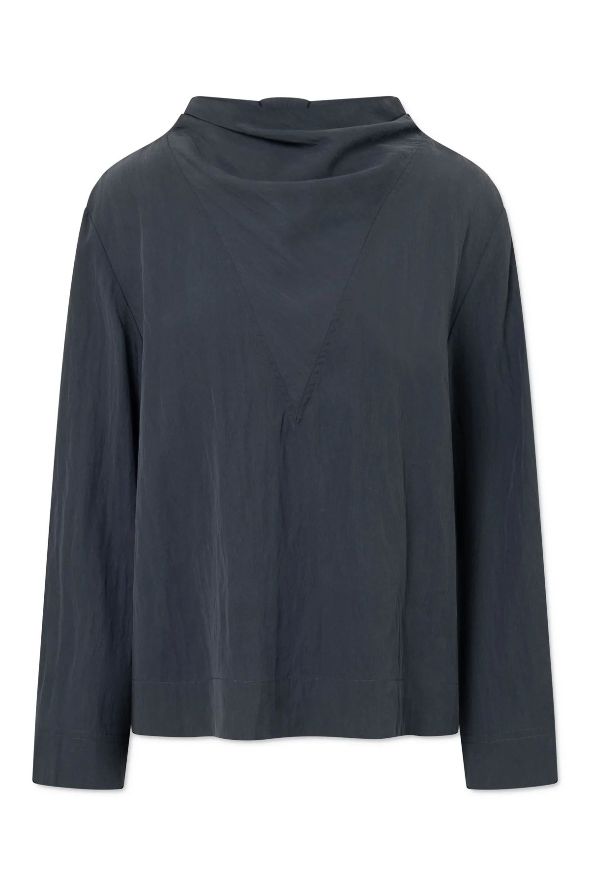 Skjorte - Semira Crinkled Tencel - Dark navy