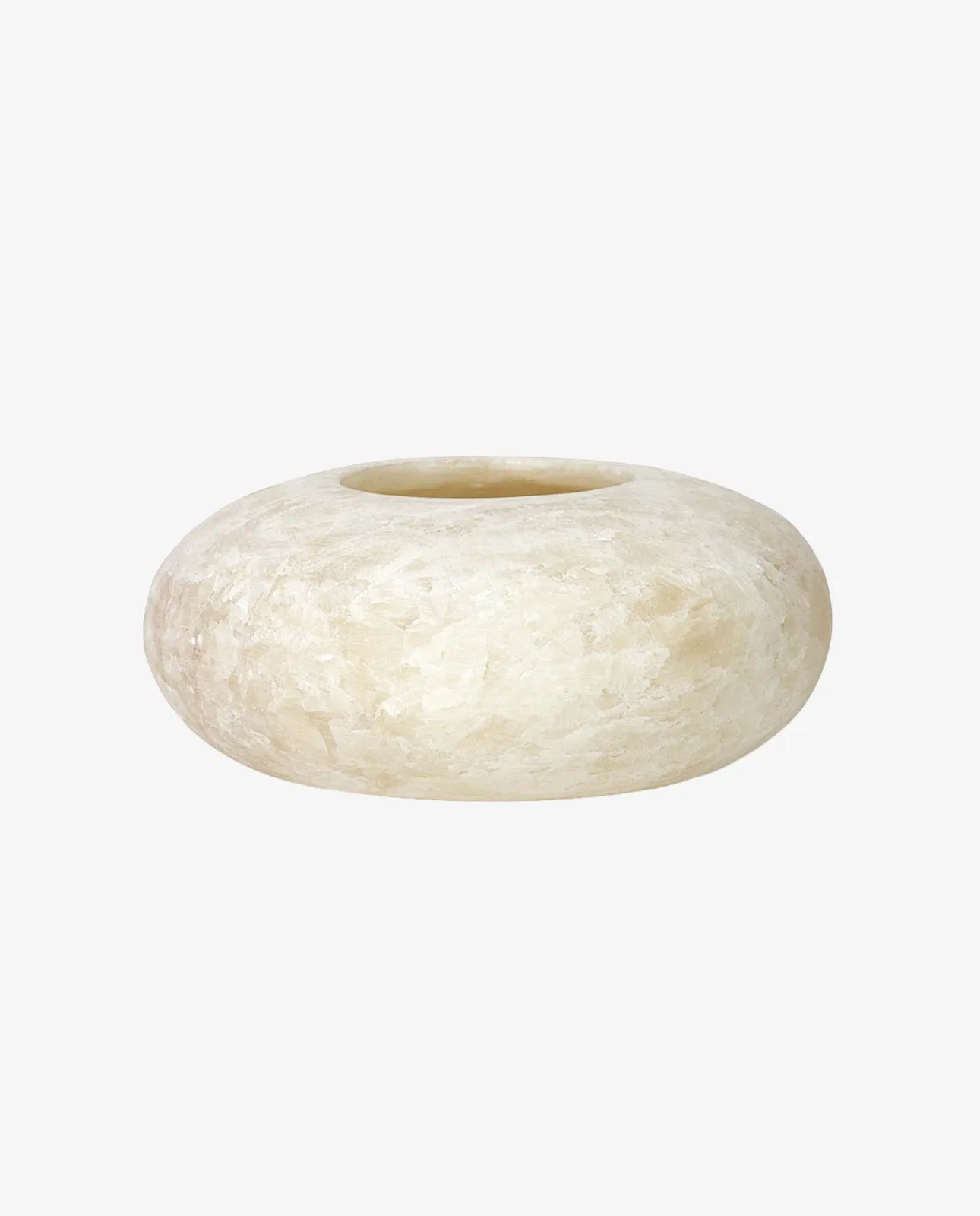 Alabaster candlestick - Oval