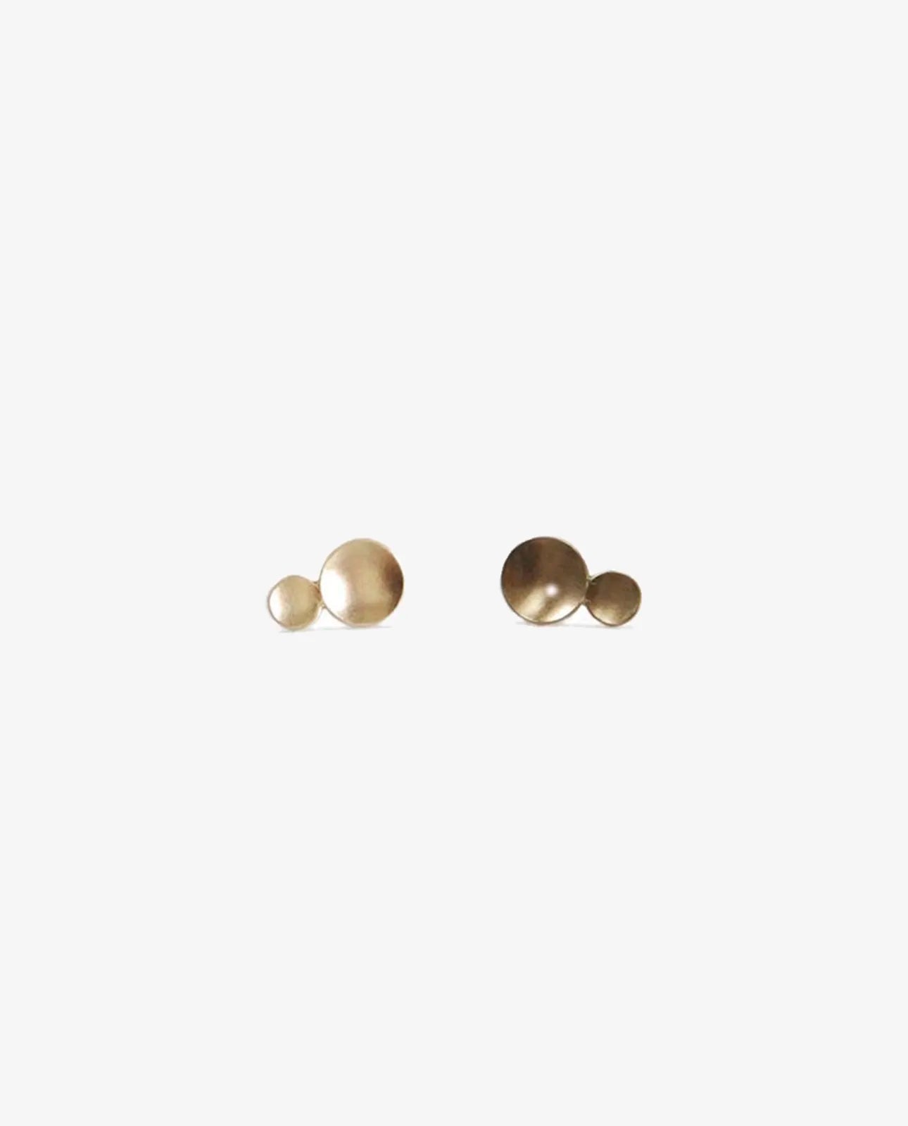 Gold earrings - double drop