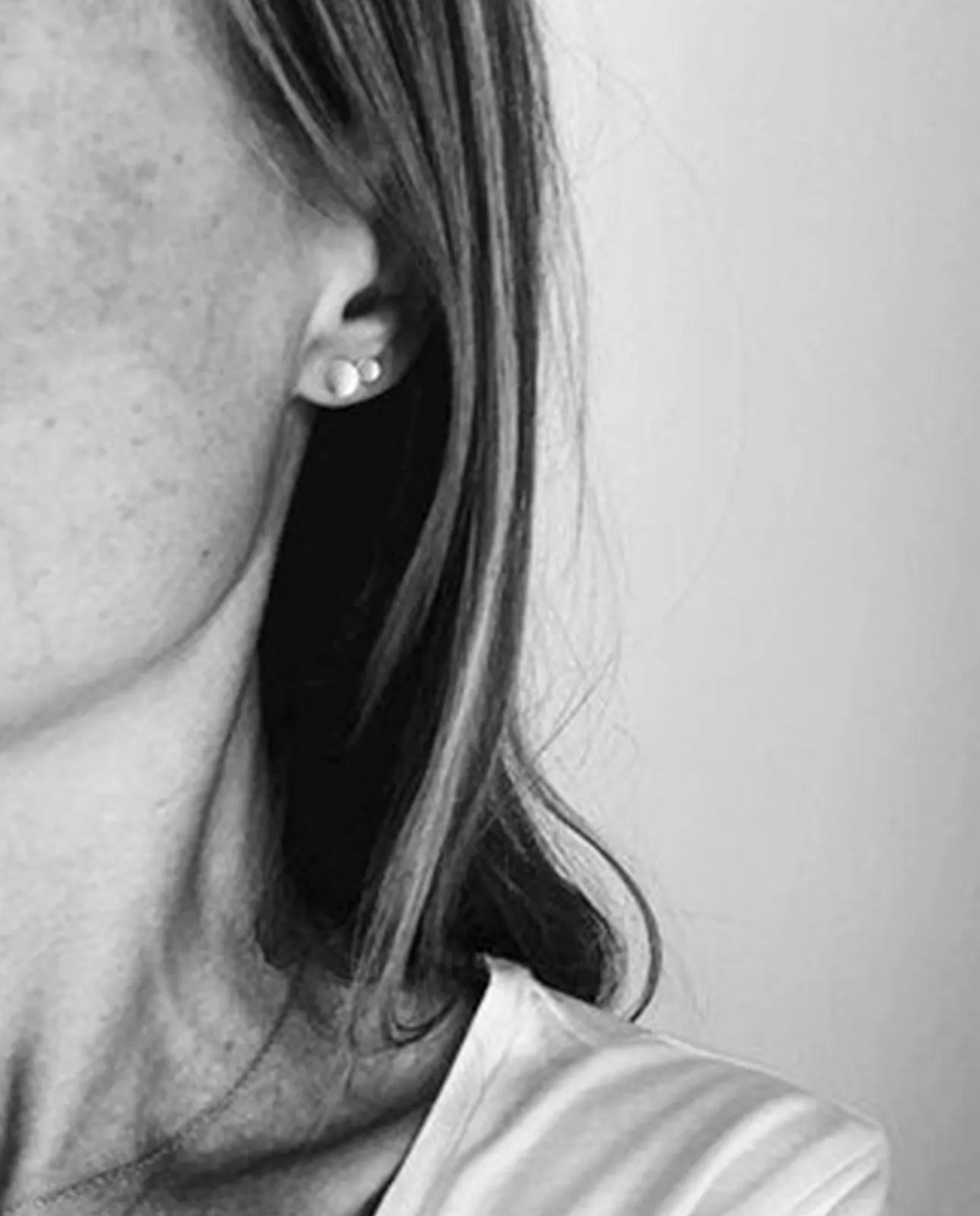 Gold earrings - double drop