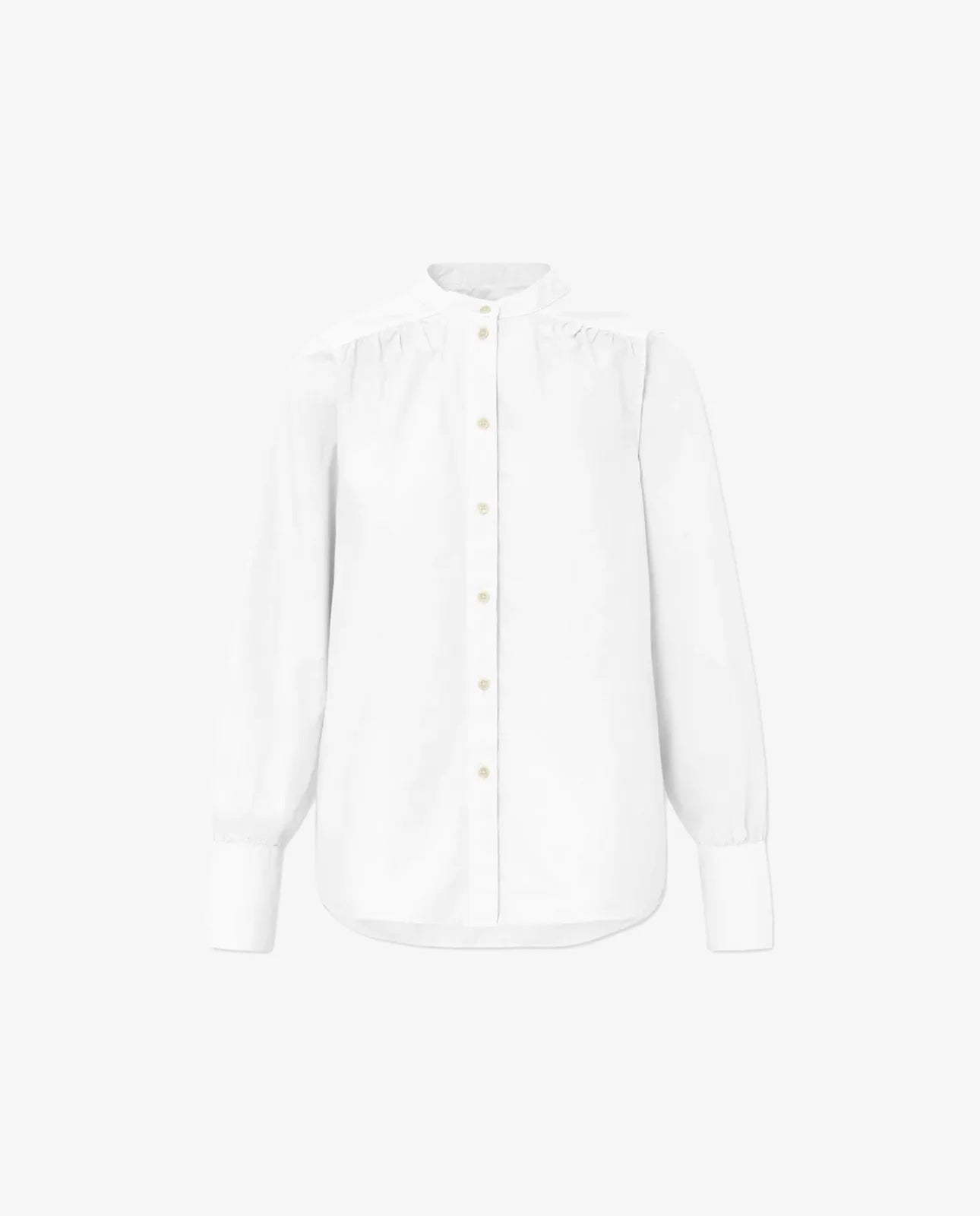 SABINE GARMENT DYED POPLIN - Hvid