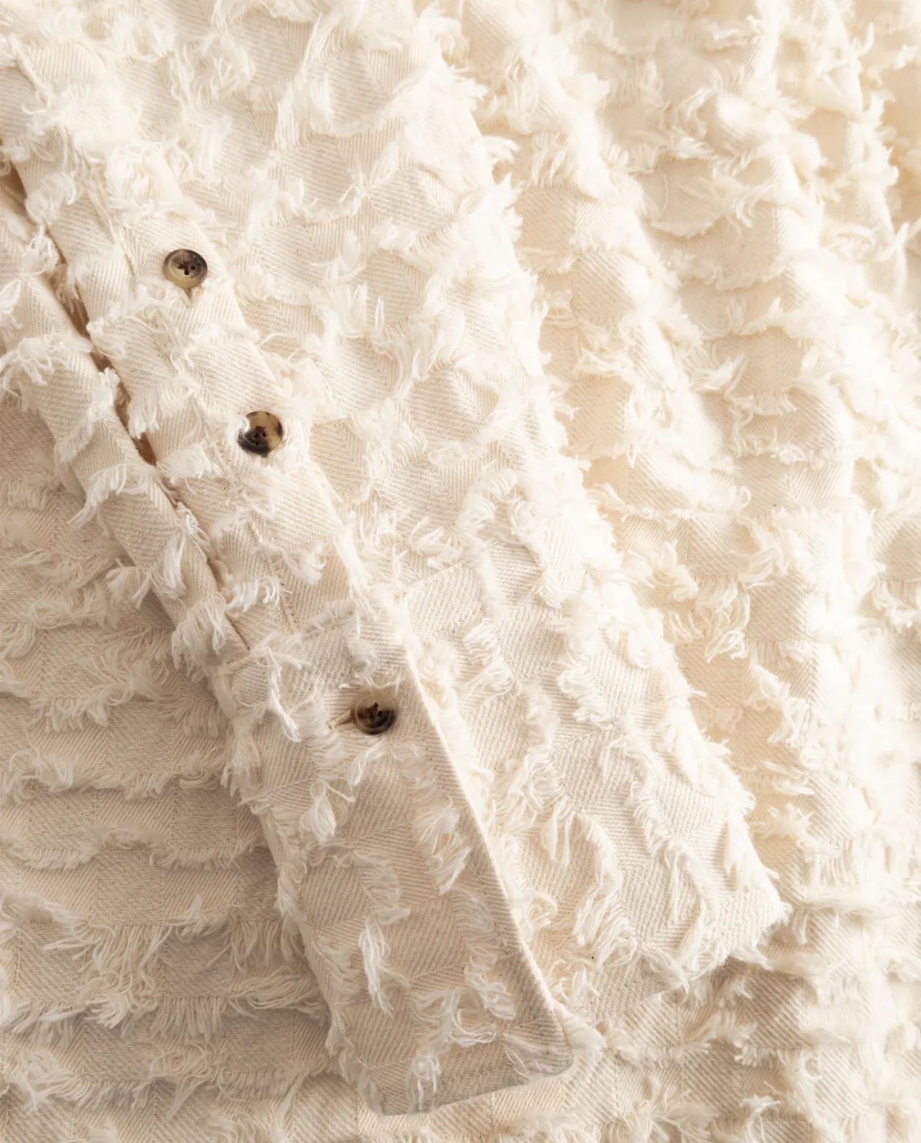 Skjorte - Seke Twill Fil De Coupe /Raw White