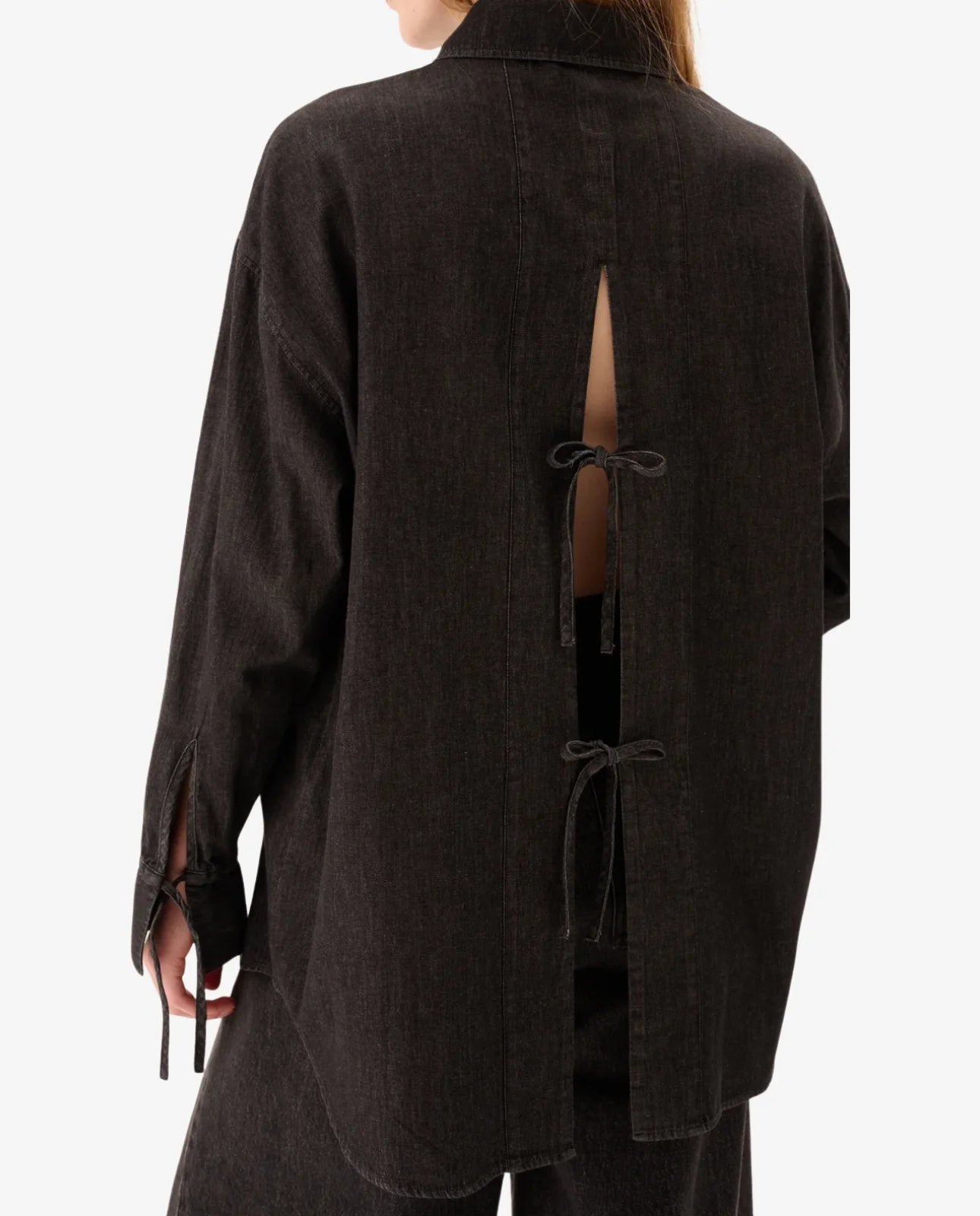 Skjorte - Sigga Light Denim - Washed black denim