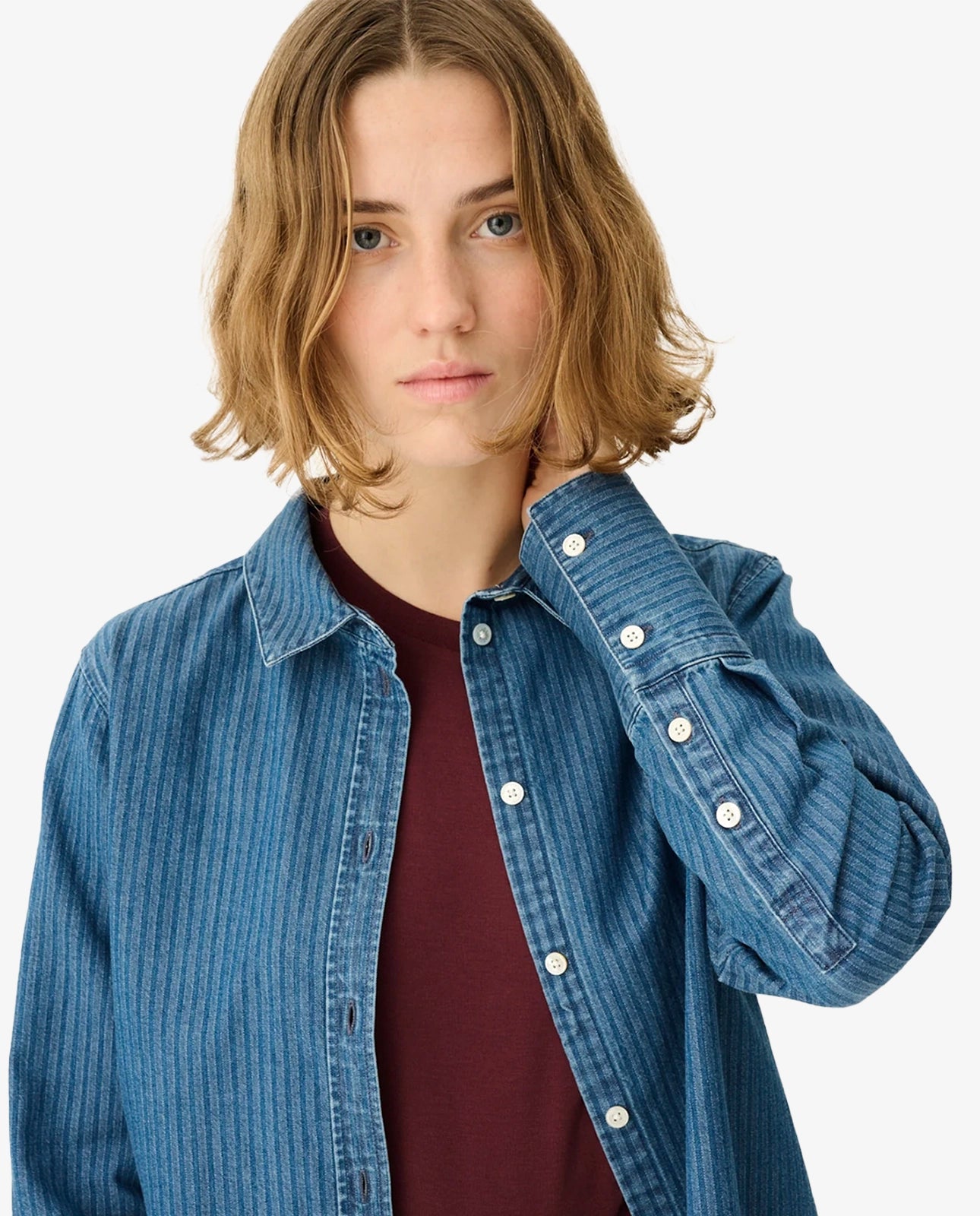 Skjorte - Sylina Striped Denim