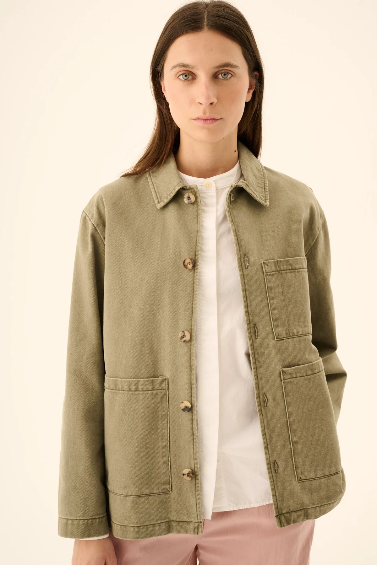 Jakke Cameron FadedA Twill - Sage Green