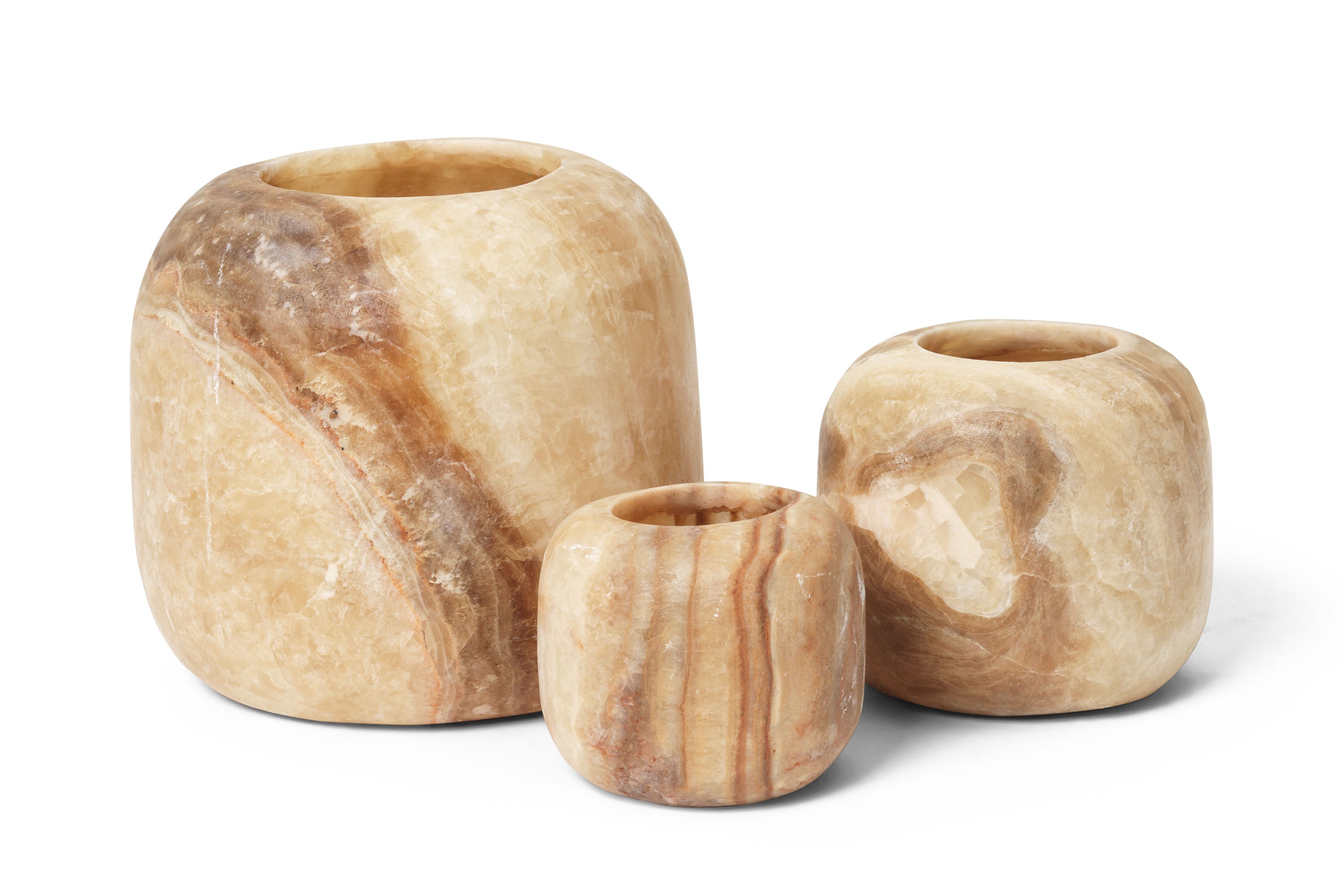 Alabast lysestage - Amber Curra