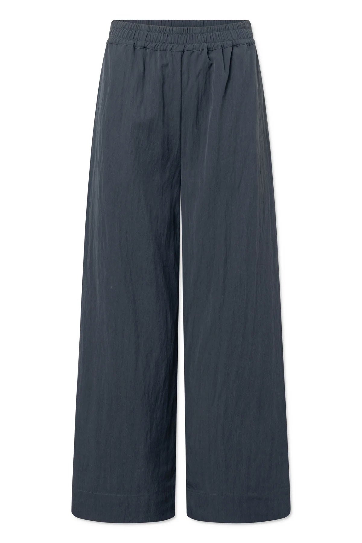 Bukser Prisila Crinkled Tencel - Dark navy
