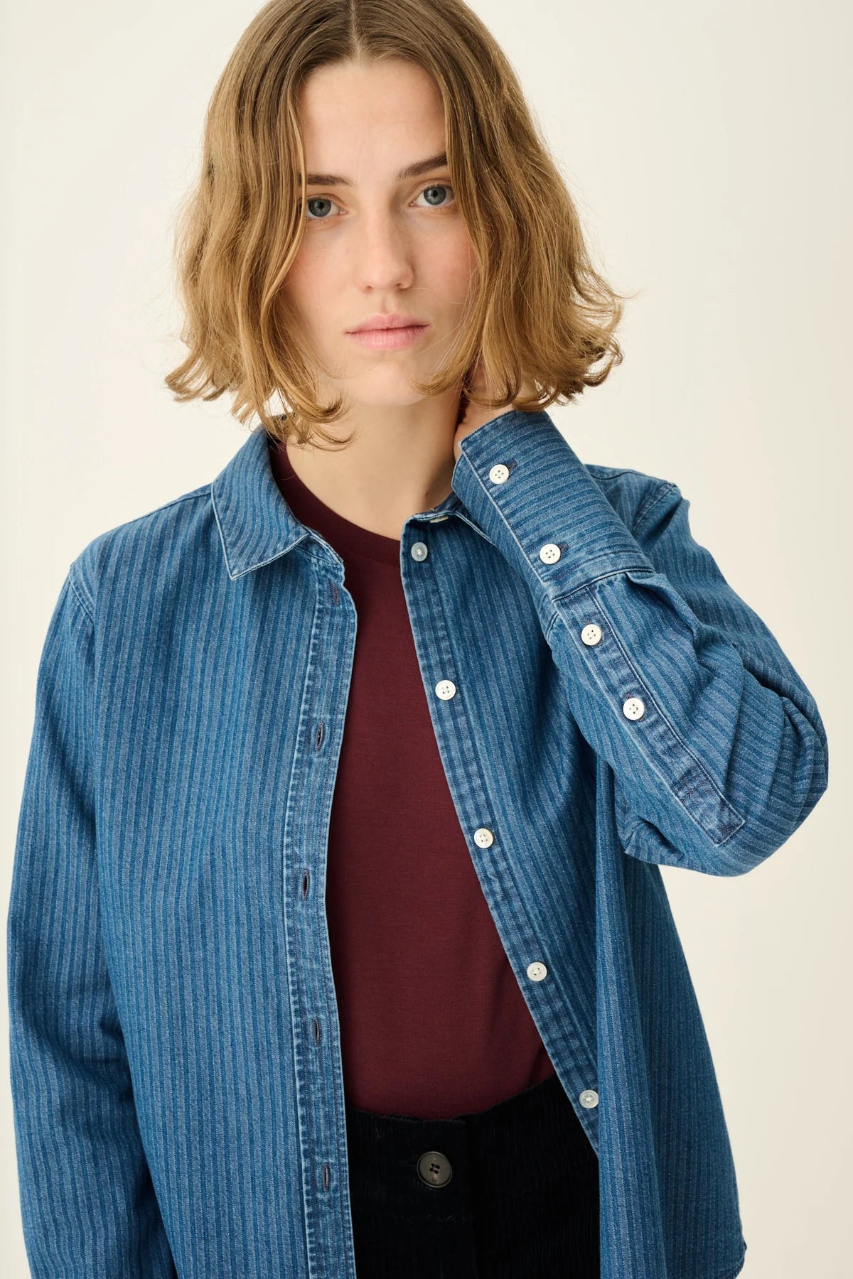 Skjorte - Sylina Striped Denim