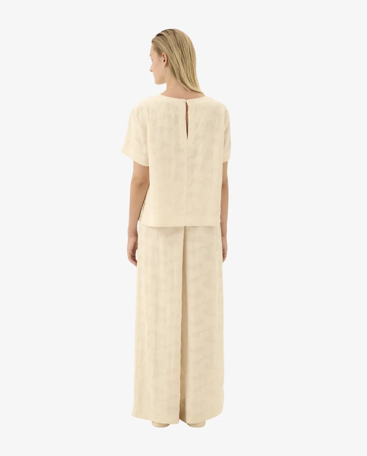 Bukser - Pandora Viscose Linen Cream