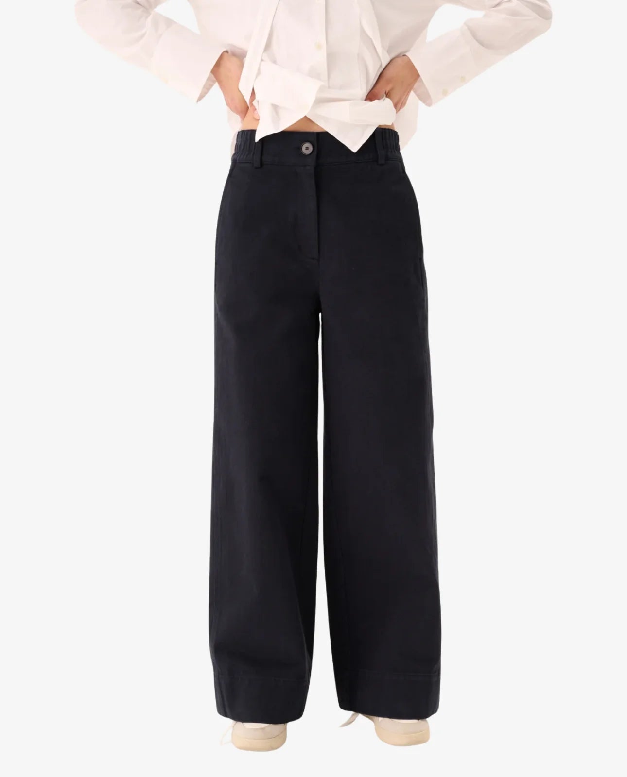 Bukser - Plum Faded Twill - Dark navy