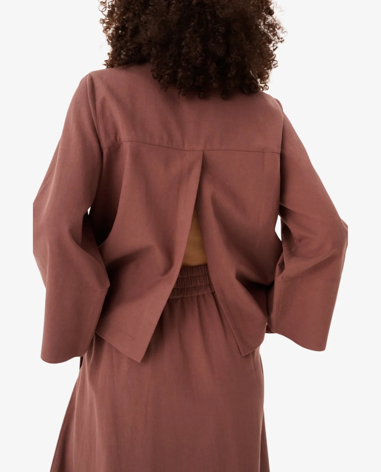 Skjorte - Shika Sandwashed CT Tencel - Faded maroon