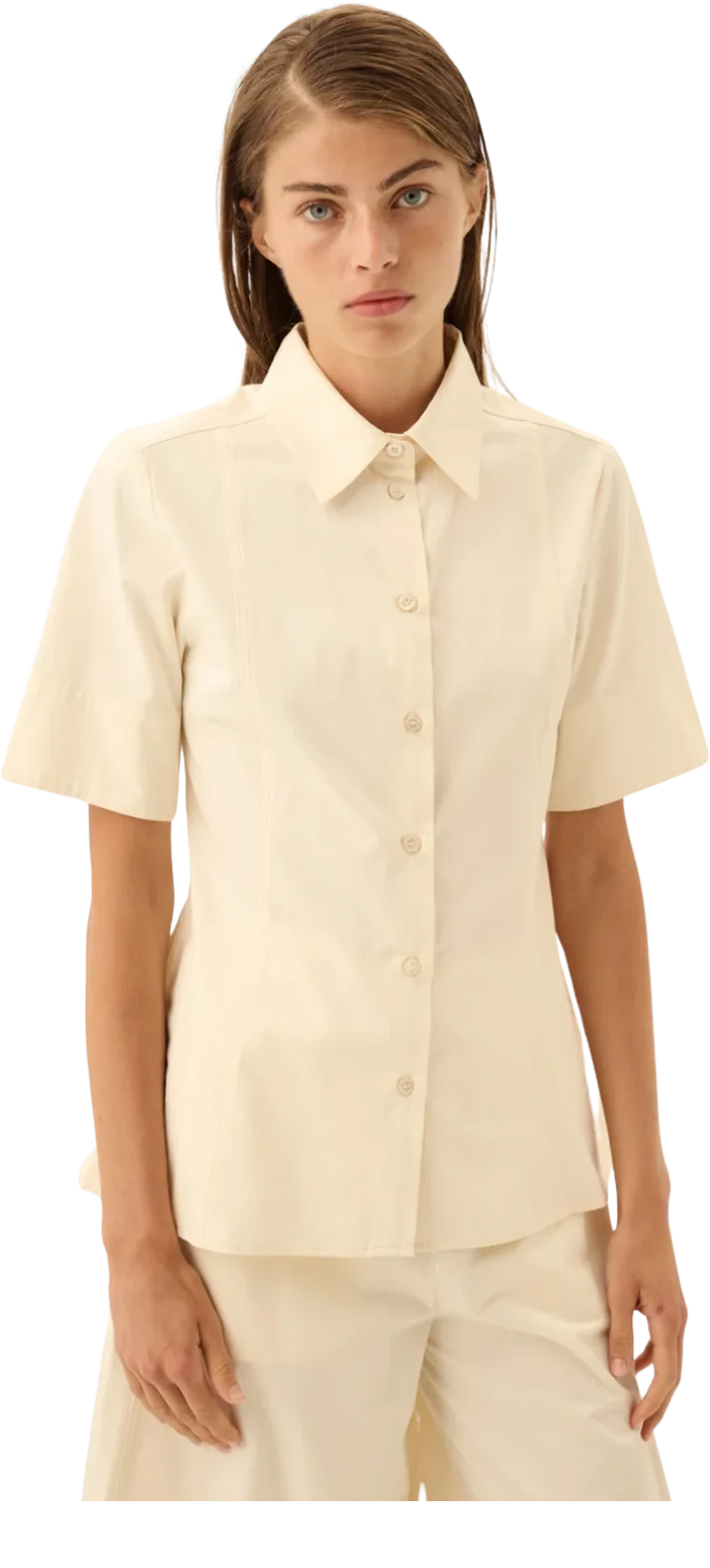Skjorte - Simona Modal Poplin Cream